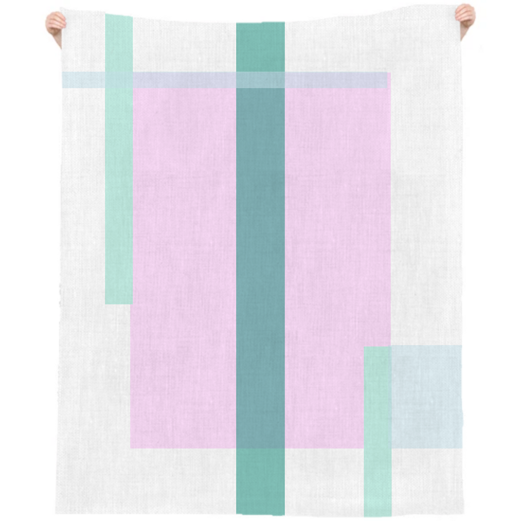 Linen Tablecloth: Bauhaus Plaid 01