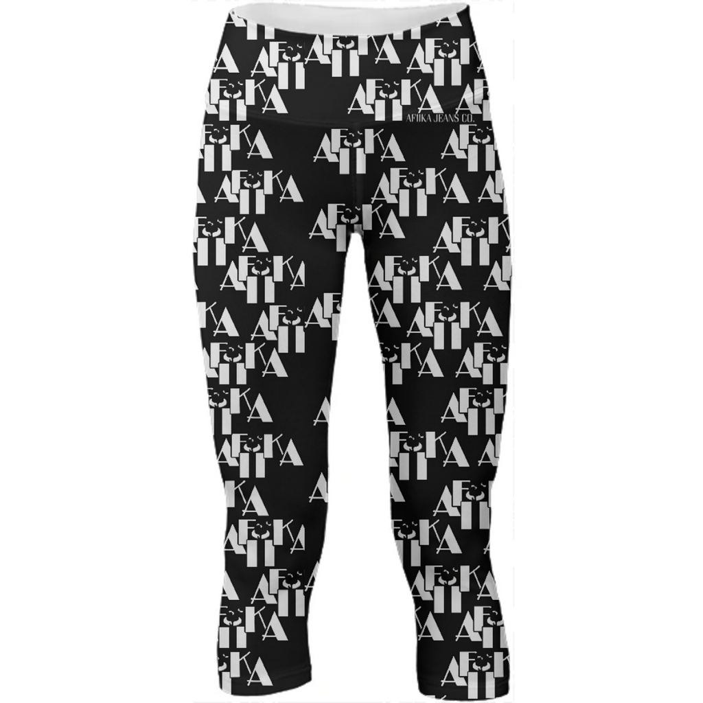 Black/White Afiika Jeans Tights