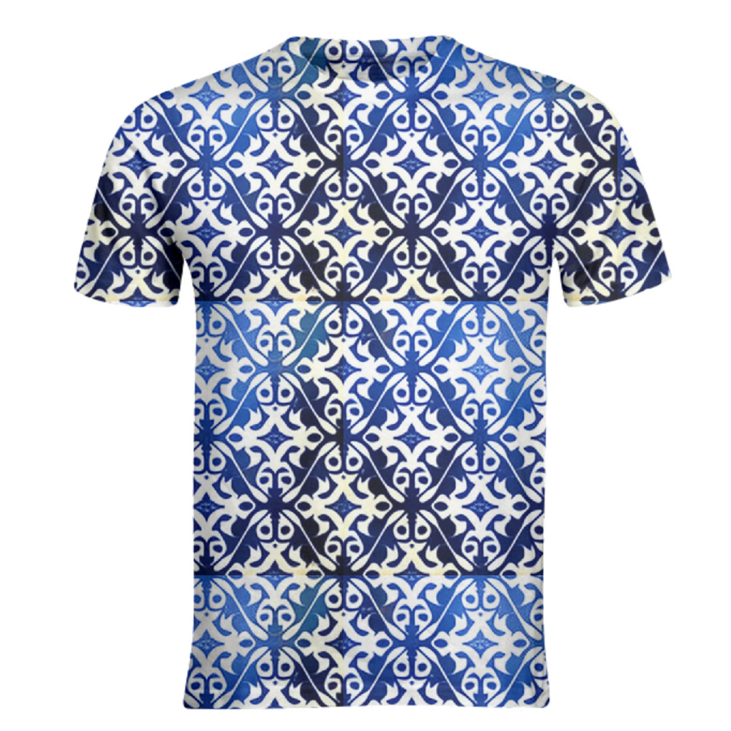 Blue fancy geometric