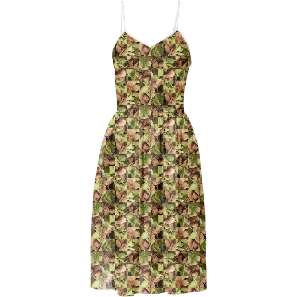Green and Brown Flower Patchwork