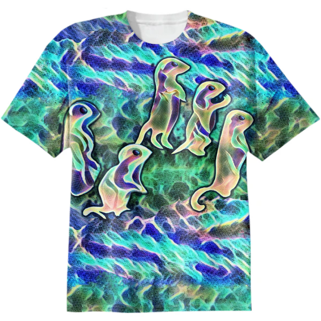 meerkats, neon desert, , martians, multicolored, animals, funny