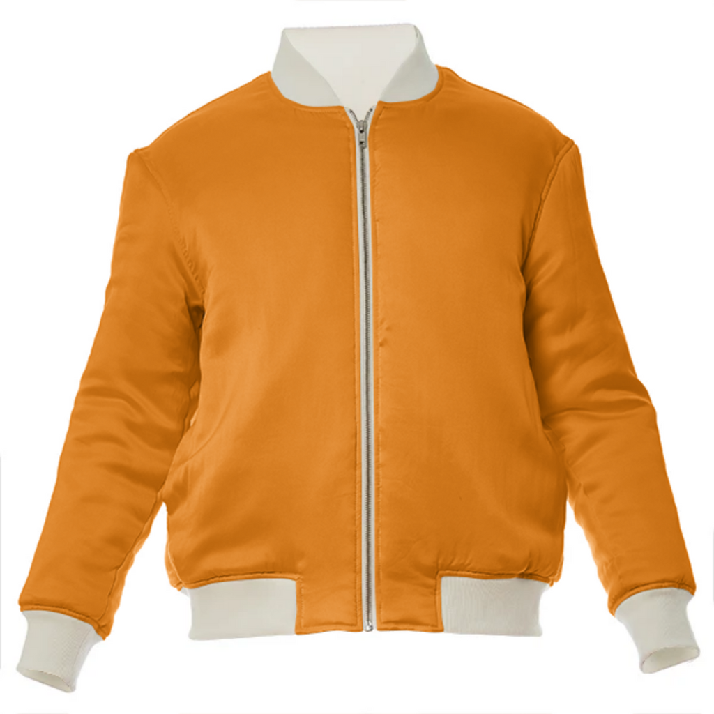color UT orange VP silk bomber jacket