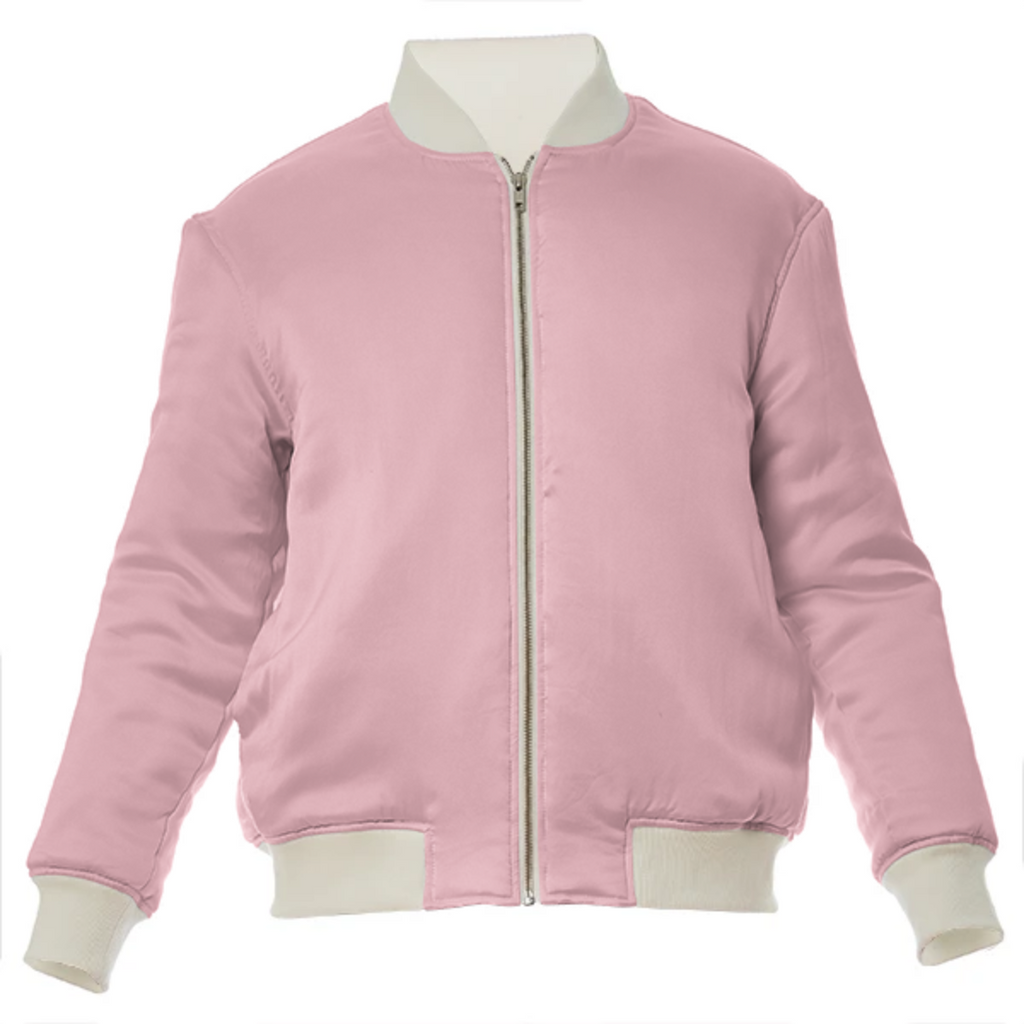 color pink VP silk bomber jacket