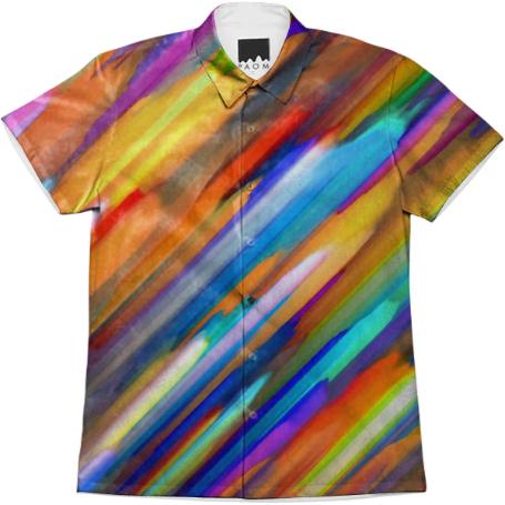 Colorful digital art splashing G391 SHORT SLEEVE WORKSHIRT