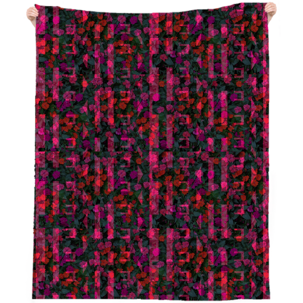 Chicago Flowers w/ TEN weave 1 overlay beach throw