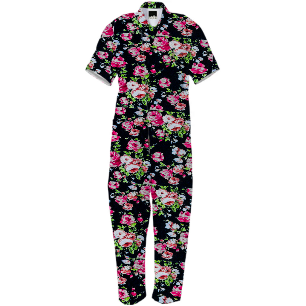 Black & Roses Boiler Suit