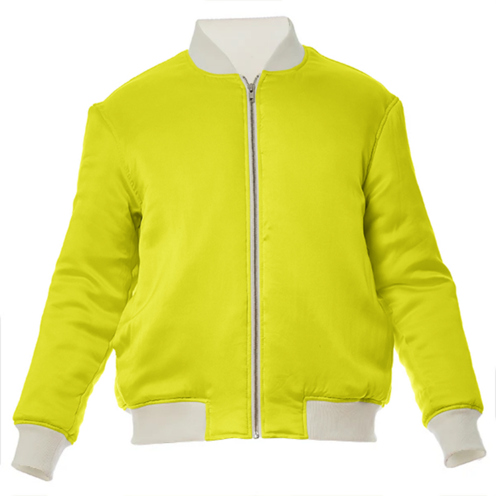 color yellow VP silk bomber jacket