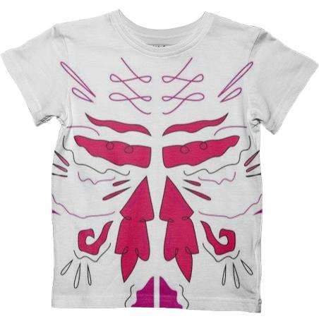 T shirt with Red mandalas