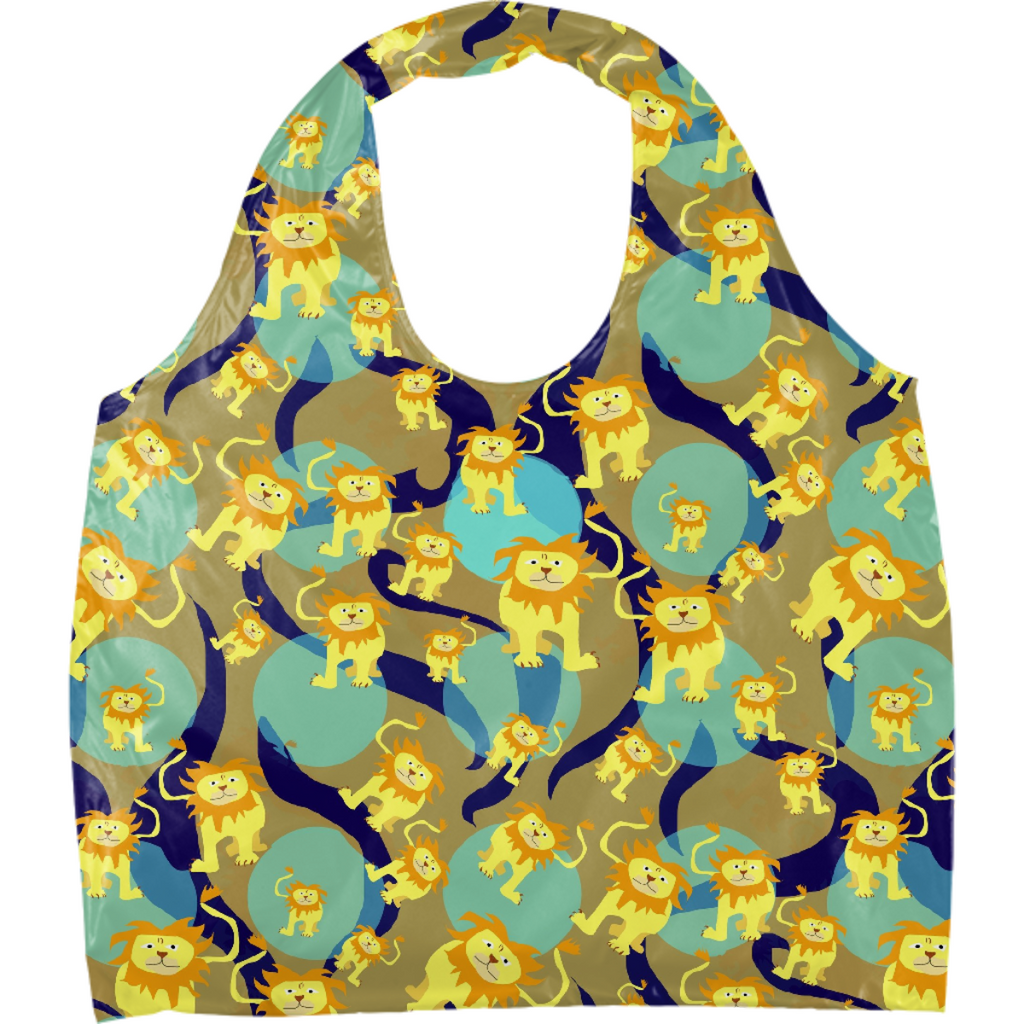 Cute Lions Pattern Eco Tote