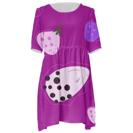 Figs Purple artistic Ladies Dress