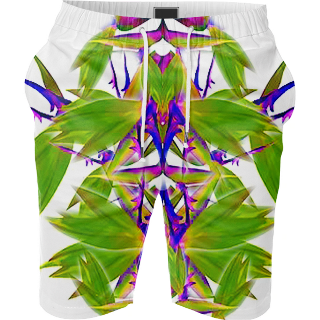 bird of paradise cotton shorts