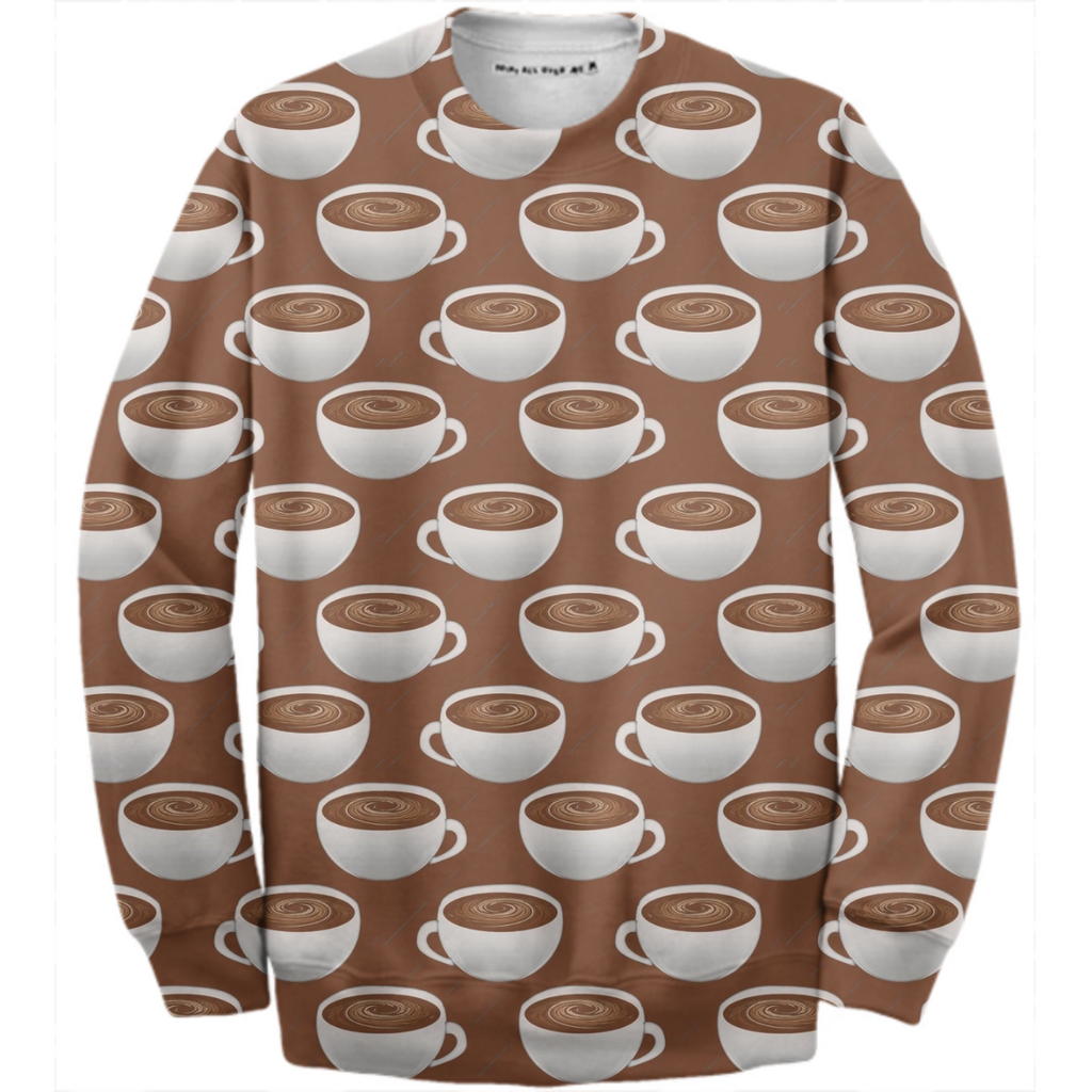 Coffee On Coffee Cotton Sweatshirt