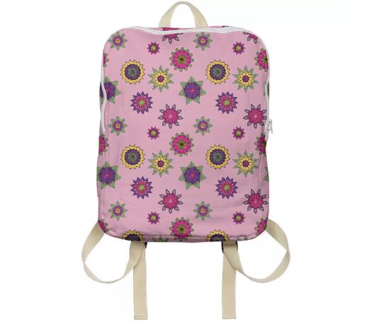 Pink Floral Mandala Backpack