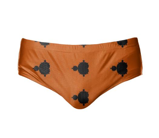 Orange Background Mandelbrot Speedo