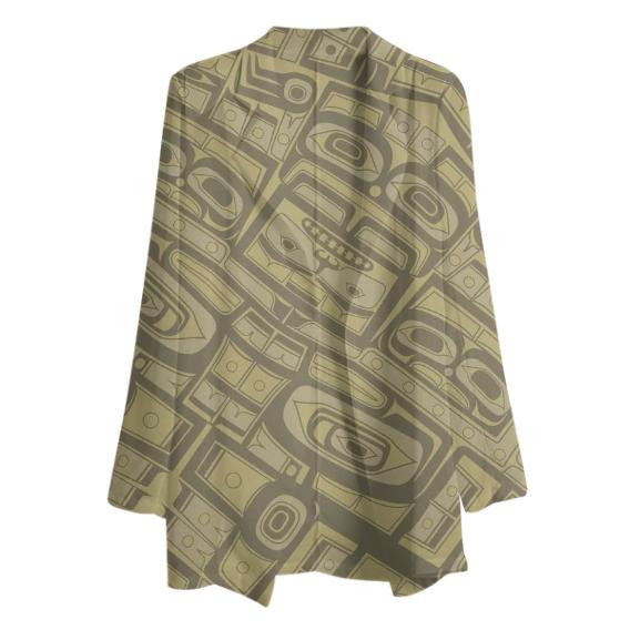 Olive Chilkat CHIFFON BLAZER Womans Jacket