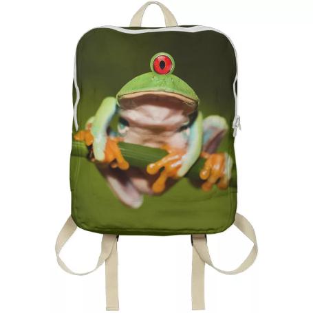 Funny Conceptual Cyclopic Frog Backpack