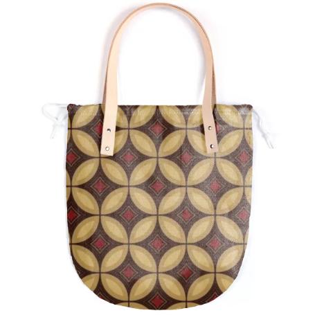 Red and Gold Diamond Summer Tote