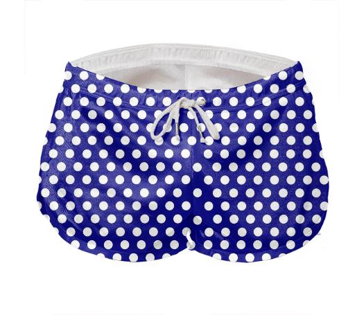 Navy Dots Short Shorts