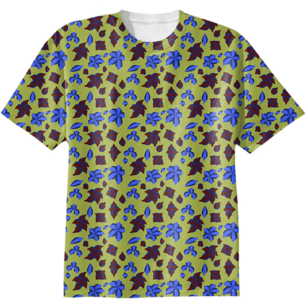 Floral pattern with flowers and leaves