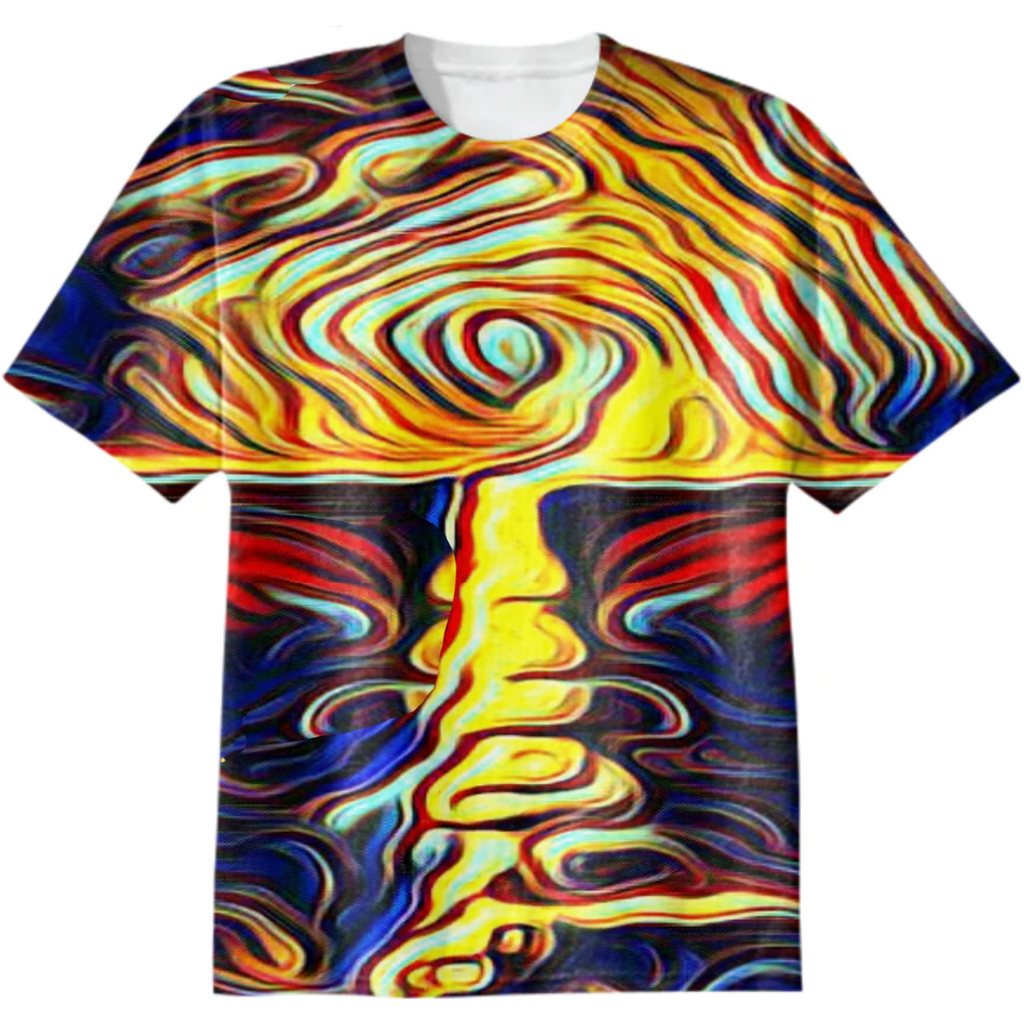 dance, dawn , blue, red, yellow bright art, abstract, sunset, dancing