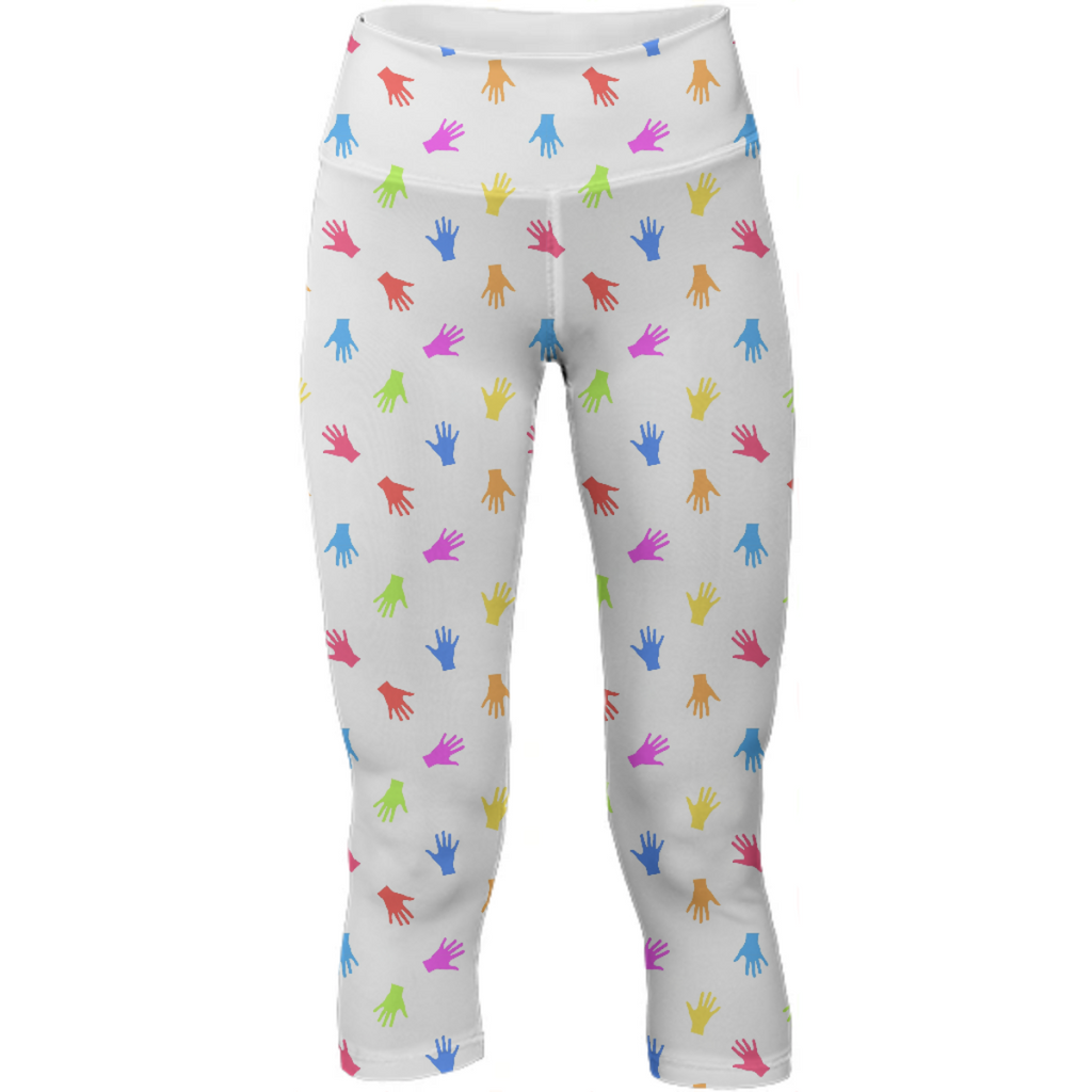 Multicolored Hands Silhouette Motif Design