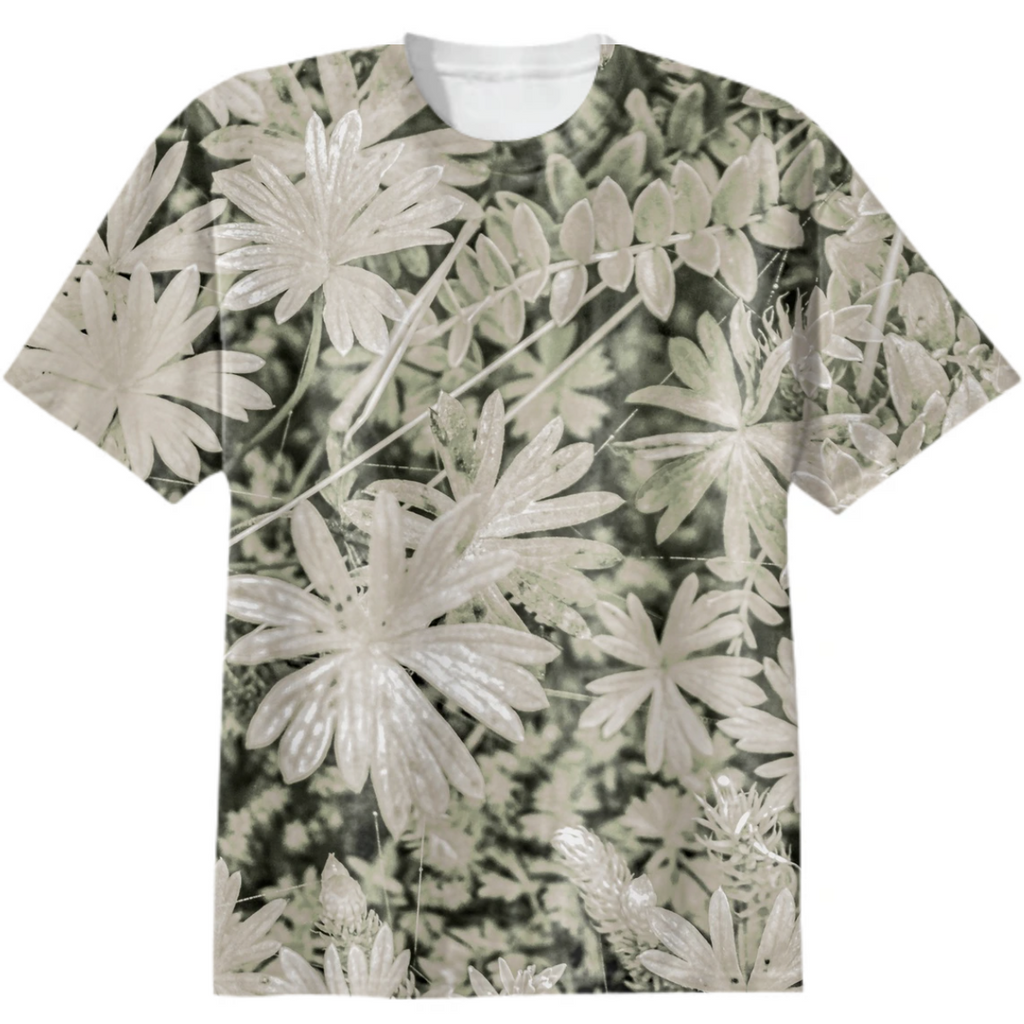 Pale Tropical Floral Print Pattern