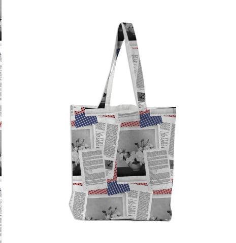 PAOM, Print All Over Me, digital print, design, fashion, style, collaboration, beccalofchie, Tote Bag, Tote-Bag, ToteBag, Flowers, Texts, autumn winter spring summer, unisex, Poly, Bags