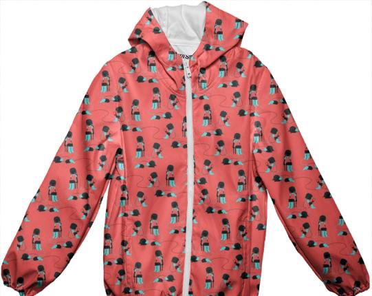 WIRED PINK minime raincoat