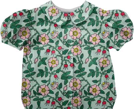 WILD ROSES Mint Green
