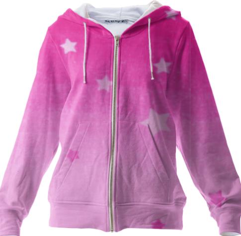 pink stars hoodie