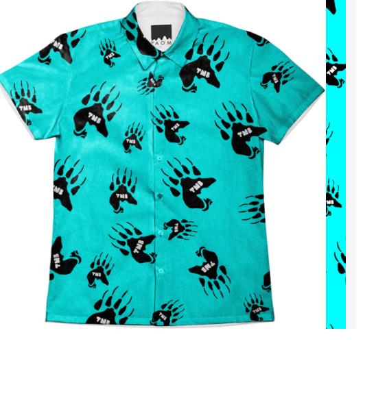 Aqua Blue TNB Claw Button Up