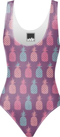 Purple Pineapples OnePiece Swimsuit