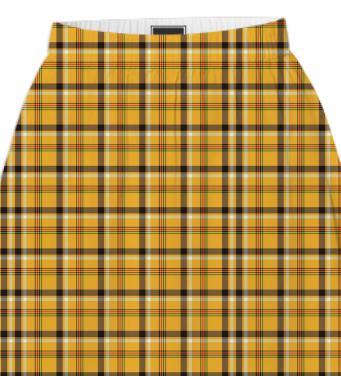 Yellow Plaid Summer Skirt