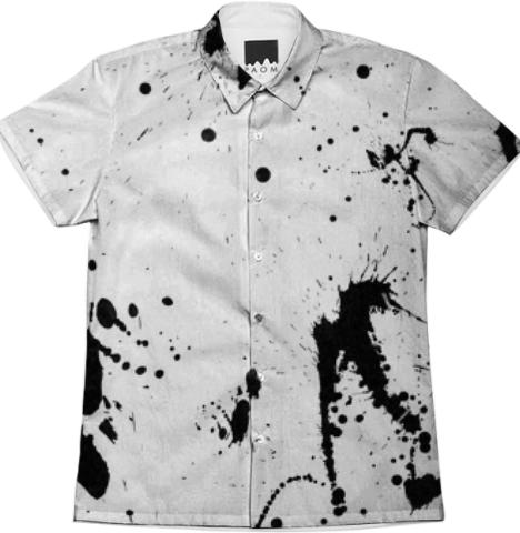 Grunge Splatter Men s Shirt