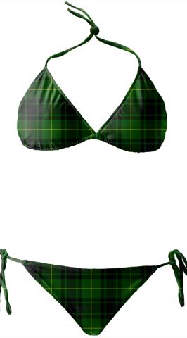 Green Plaid Bikini