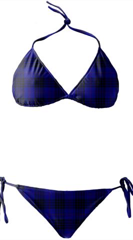 Blue Plaid Bikini