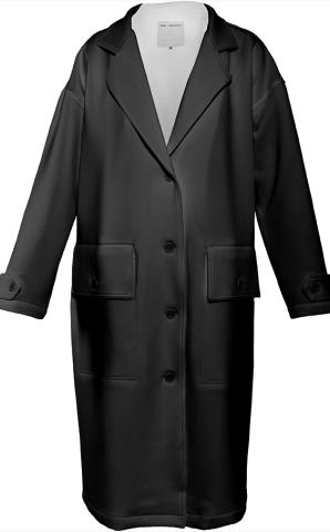 Black Neoprene Trenchcoat by LadyT Designs
