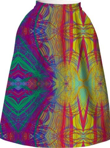Rainbow Abstract Skirt