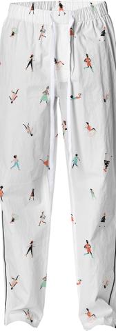 Little Women Pajama Bottoms White