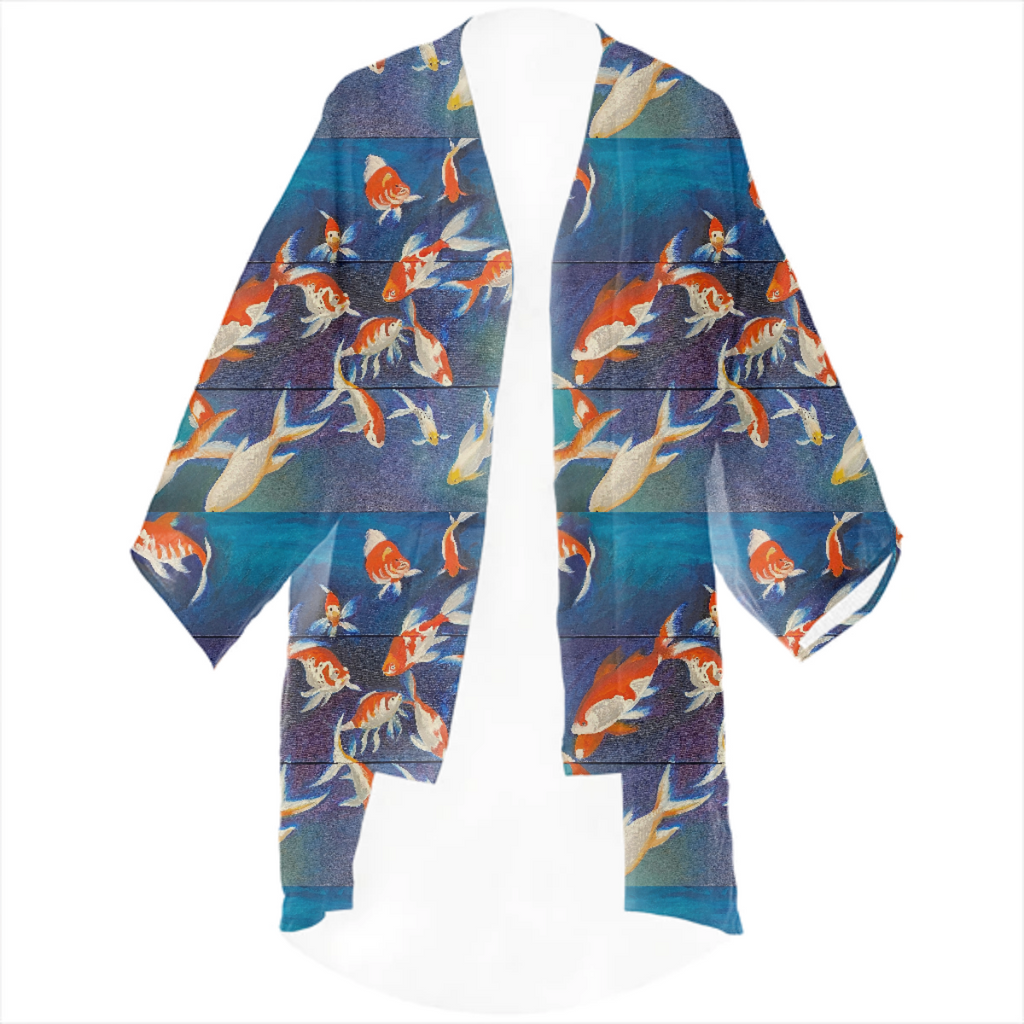 koi linen kimono
