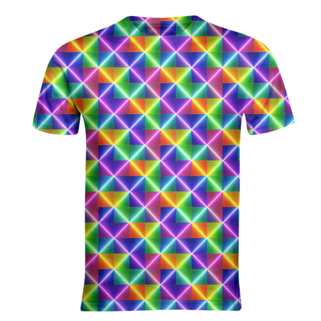 Rainbow neon geometric
