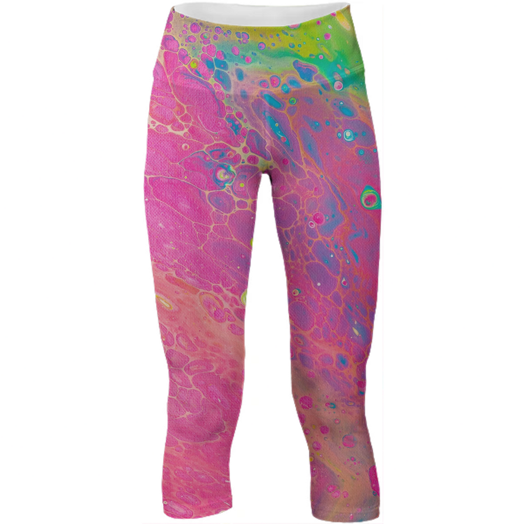 Yoga Pants - Fake Art Pink
