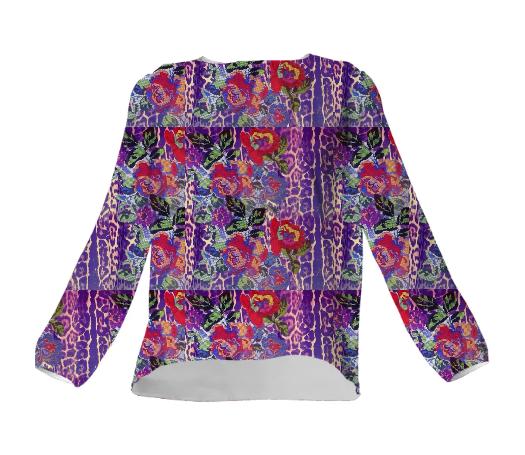 TRACY PORTER BISOUS SILK BLOUSE