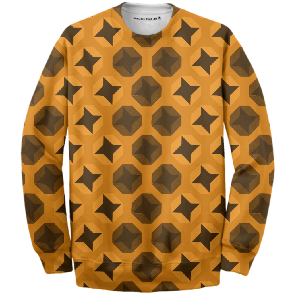 Emblem sweatshirt mustard