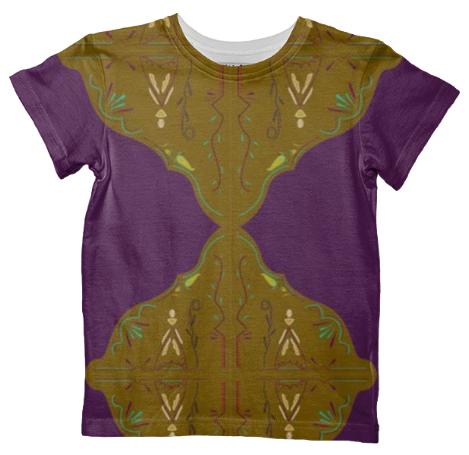 Designers mandala t shirt gold purple