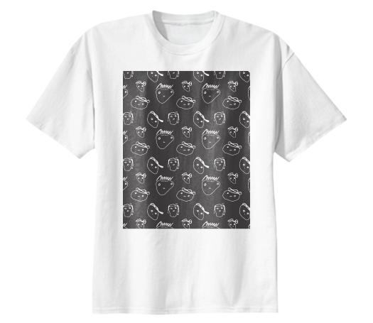 Sketchy Face Block Tee BKBG