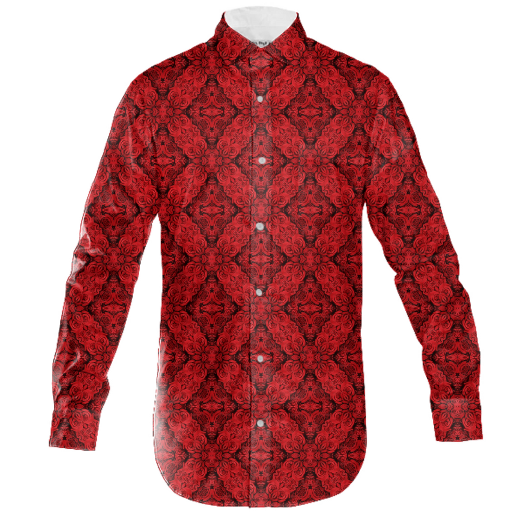 Red Roses 5 Men's Button Down