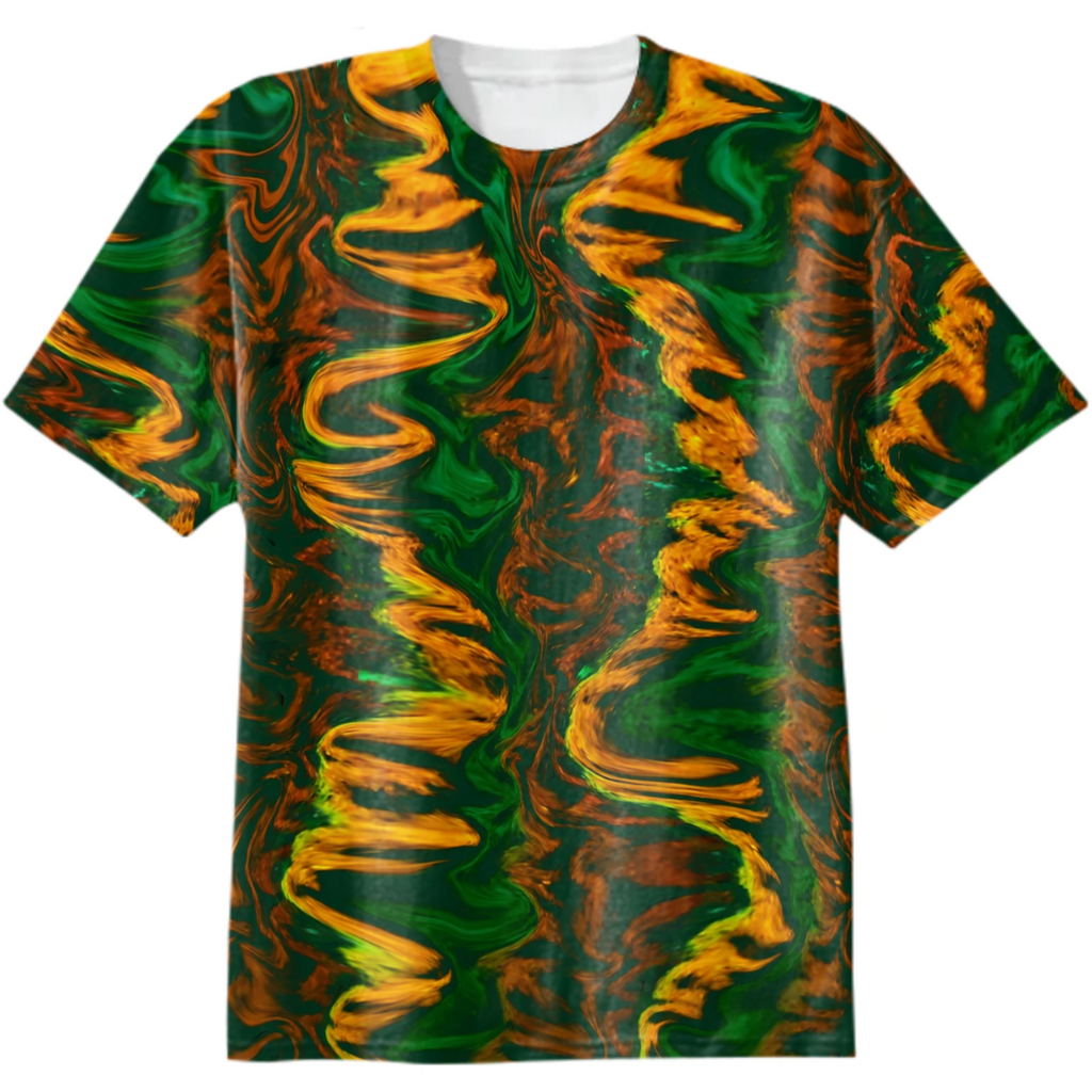 tornado, twist, military, celtic motifs, camouflage, green-yellow, brown, print trend of the year, abstract art