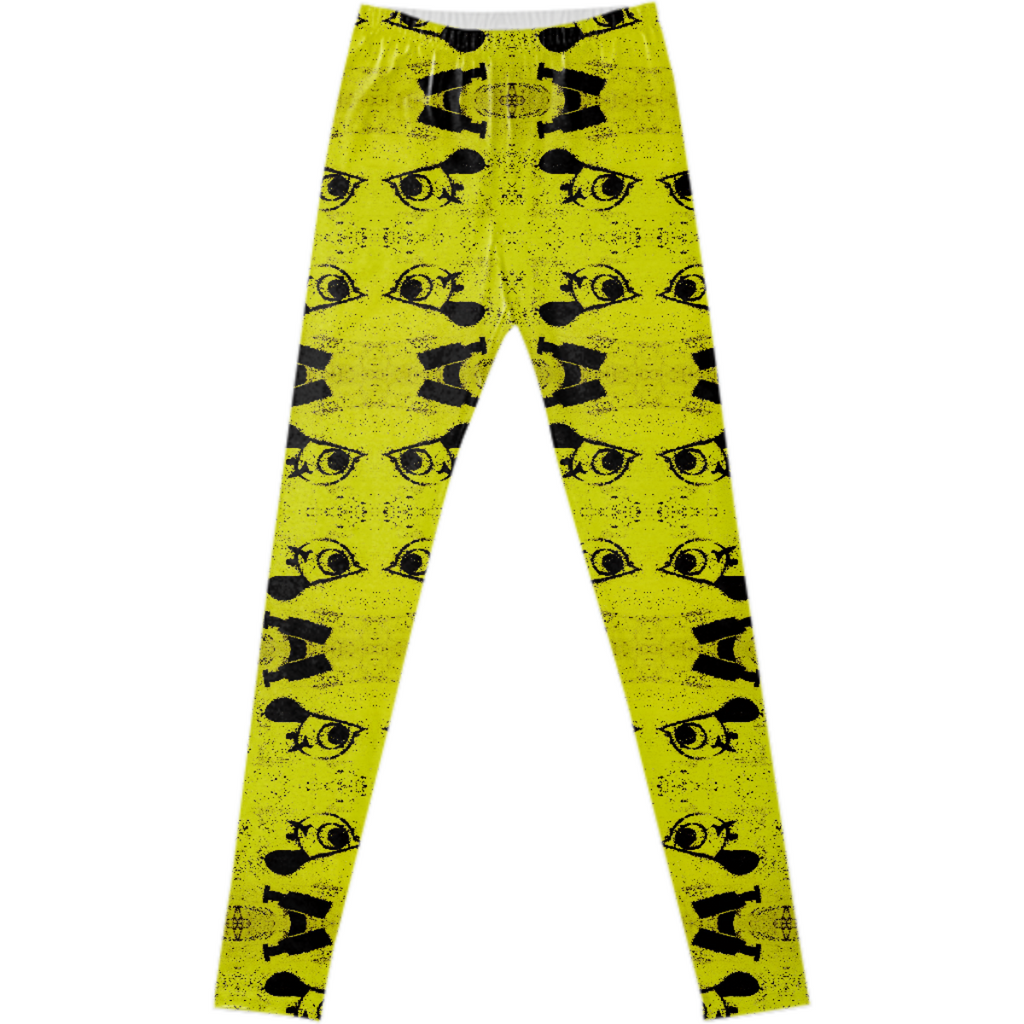 Yellow on birds Leggings