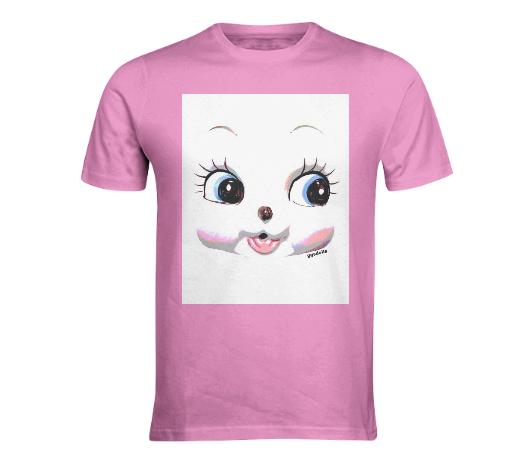 ggsdolls Kitsch Lapin Bunny Face Pink Tee